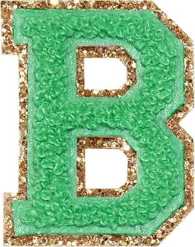 Stoney Clover Lane Avocado Glitter Varsity Letter Patches