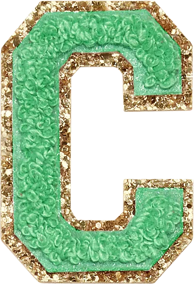 Stoney Clover Lane Avocado Glitter Varsity Letter Patches