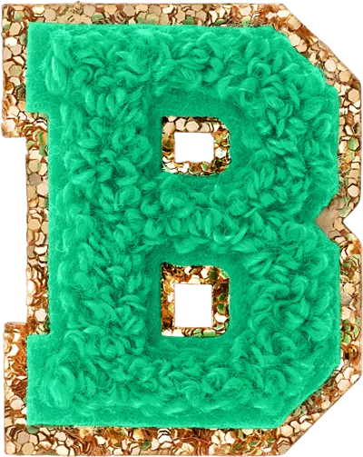 Stoney Clover Lane Avocado Mini Glitter Varsity Letter Patch