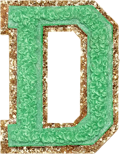 Stoney Clover Lane Avocado Glitter Varsity Letter Patches