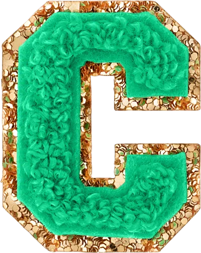 Stoney Clover Lane Avocado Mini Glitter Varsity Letter Patch