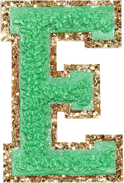 Stoney Clover Lane Avocado Glitter Varsity Letter Patches