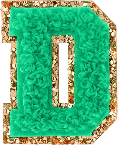 Stoney Clover Lane Avocado Mini Glitter Varsity Letter Patch