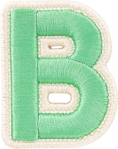 Stoney Clover Lane Avocado Rolled Embroidery Letter Patch