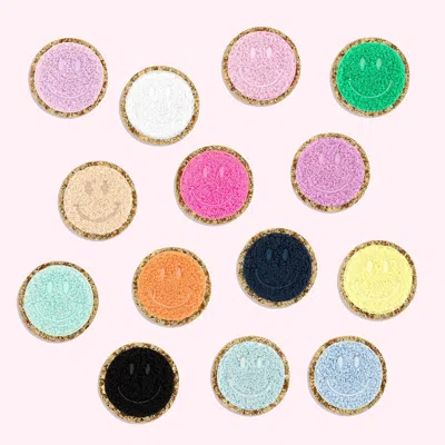 Stoney Clover Lane Banana Glitter Varsity Smiley Face Patch