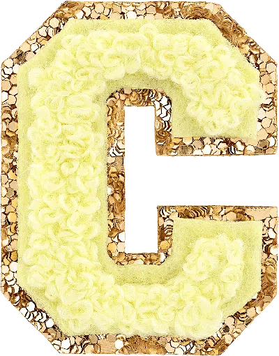 Stoney Clover Lane Banana Mini Glitter Varsity Letter Patch