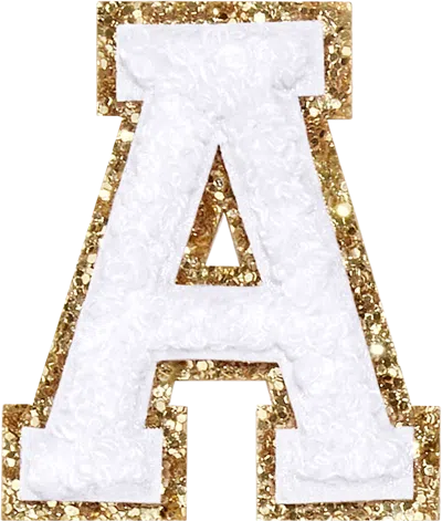 Stoney Clover Lane Blanc Glitter Varsity Letter Patch