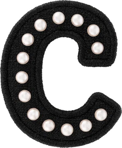 Stoney Clover Lane Black Pearl Letter Patch