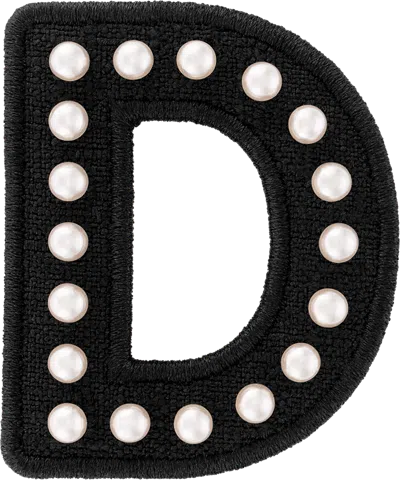 Stoney Clover Lane Black Pearl Letter Patch