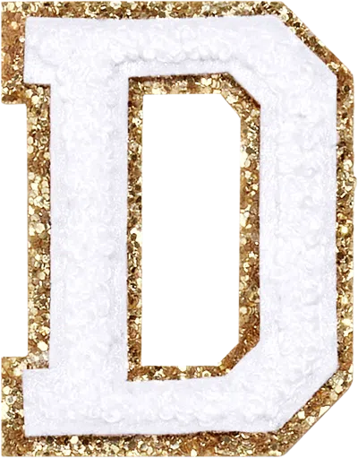 Stoney Clover Lane Blanc Glitter Varsity Letter Patch