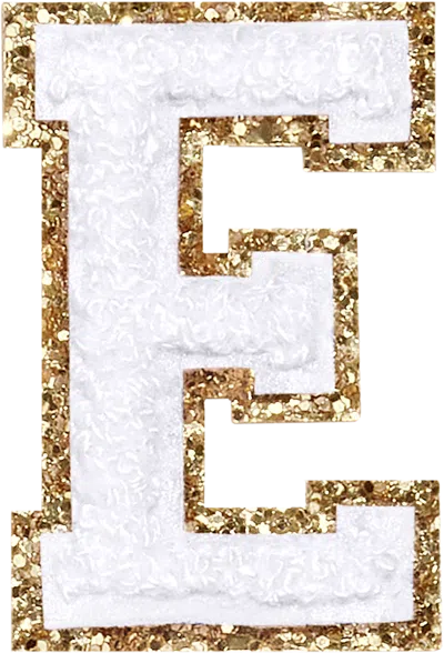 Stoney Clover Lane Blanc Glitter Varsity Letter Patch