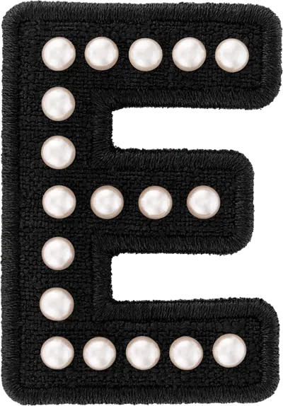 Stoney Clover Lane Black Pearl Letter Patch
