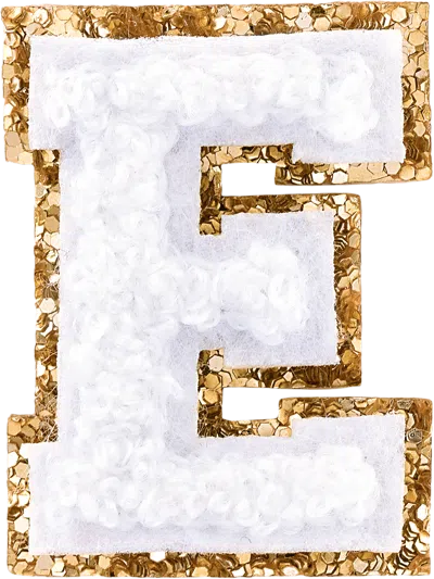 Stoney Clover Lane Blanc Mini Glitter Varsity Letter Patch