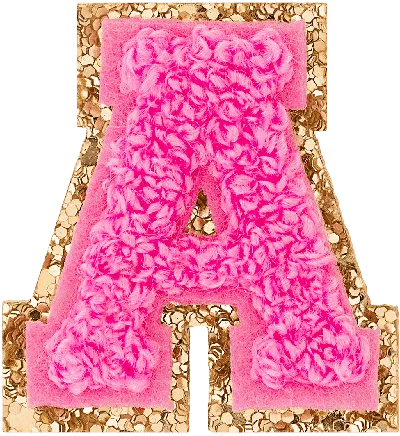Stoney Clover Lane Bubblegum Mini Glitter Varsity Letter Patch