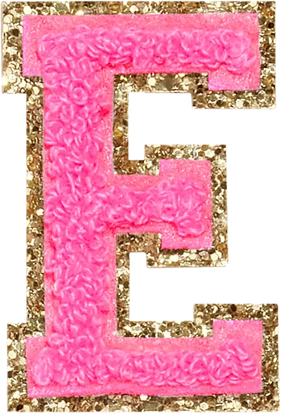 Stoney Clover Lane Bubblegum Glitter Varsity Letter Patch