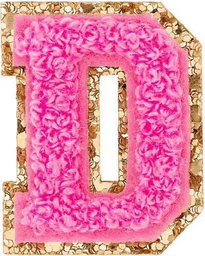 Stoney Clover Lane Bubblegum Mini Glitter Varsity Letter Patch