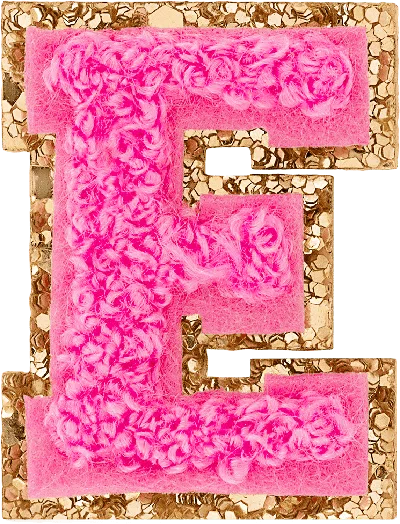 Stoney Clover Lane Bubblegum Mini Glitter Varsity Letter Patch