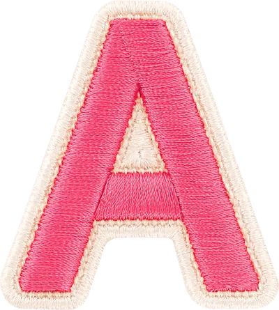 Shop Stoney Clover Lane Bubblegum Rolled Embroidery Letter Patch