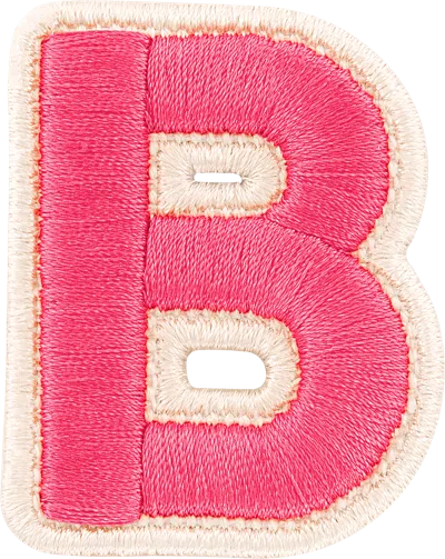 Stoney Clover Lane Bubblegum Rolled Embroidery Letter Patch