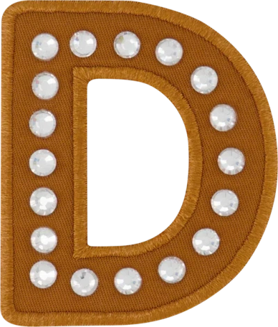 Stoney Clover Lane Camel Rhinestone Letter Patch