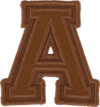 Stoney Clover Lane Chocolate Varsity Nylon Letter Patch