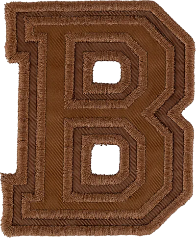 Stoney Clover Lane Chocolate Varsity Nylon Letter Patch