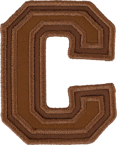 Stoney Clover Lane Chocolate Varsity Nylon Letter Patch