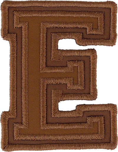 Stoney Clover Lane Chocolate Varsity Nylon Letter Patch