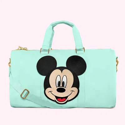 Stoney Clover Lane Classic Cotton Candy Duffle With Jumbo Disney Mickey Mouse Patch