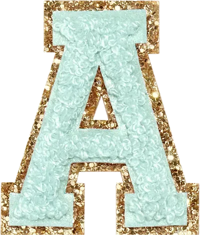 Stoney Clover Lane Cotton Candy Glitter Varsity Letter Patch