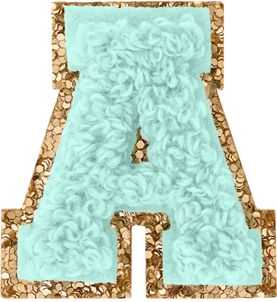 Stoney Clover Lane Cotton Candy Mini Glitter Varsity Letter Patch