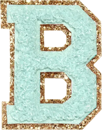 Stoney Clover Lane Cotton Candy Glitter Varsity Letter Patch