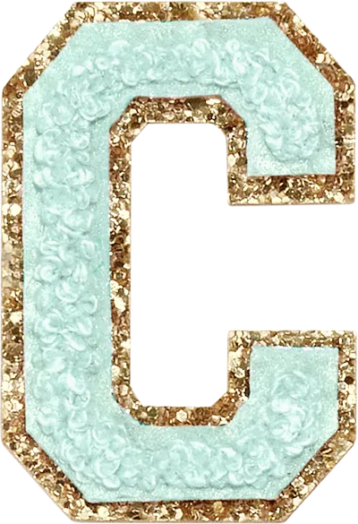 Stoney Clover Lane Cotton Candy Glitter Varsity Letter Patch