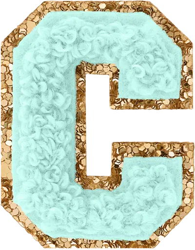 Stoney Clover Lane Cotton Candy Mini Glitter Varsity Letter Patch