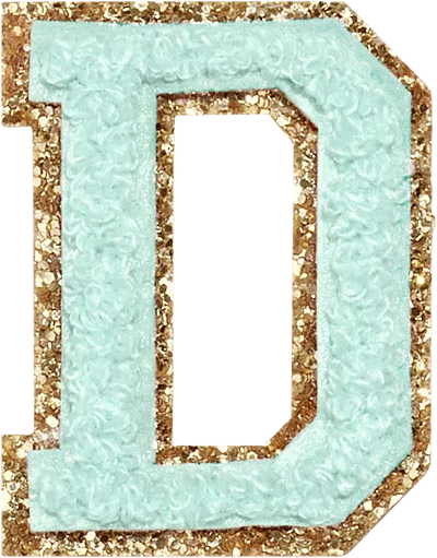 Stoney Clover Lane Cotton Candy Glitter Varsity Letter Patch