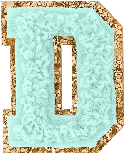 Stoney Clover Lane Cotton Candy Mini Glitter Varsity Letter Patch