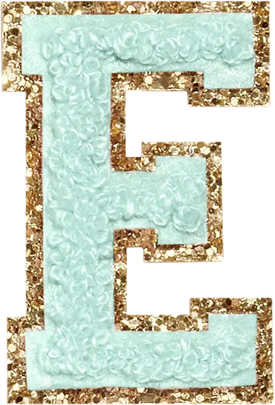 Stoney Clover Lane Cotton Candy Glitter Varsity Letter Patch