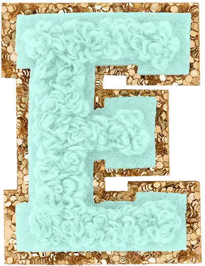 Stoney Clover Lane Cotton Candy Mini Glitter Varsity Letter Patch