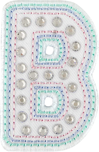 Stoney Clover Lane Crystal Pastel Letter Patch