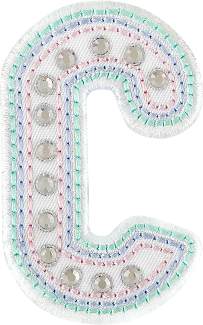 Stoney Clover Lane Crystal Pastel Letter Patch
