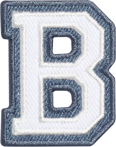 Stoney Clover Lane Denim Varsity Letter Patch