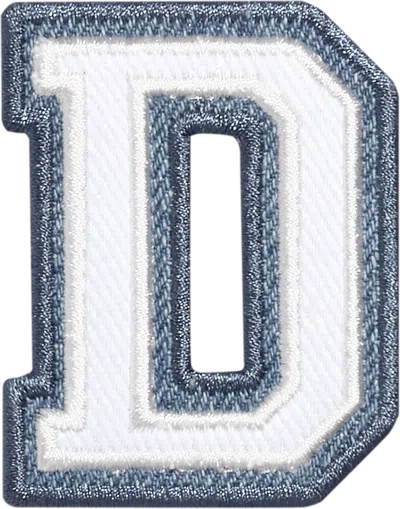 Stoney Clover Lane Denim Varsity Letter Patch