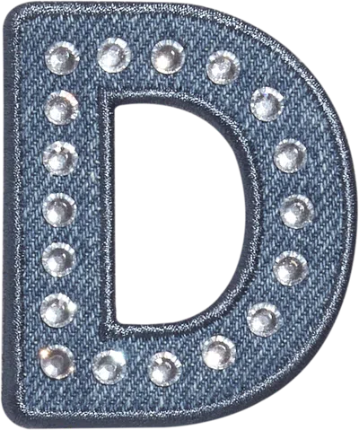 Stoney Clover Lane Denim Rhinestone Letter Patch In