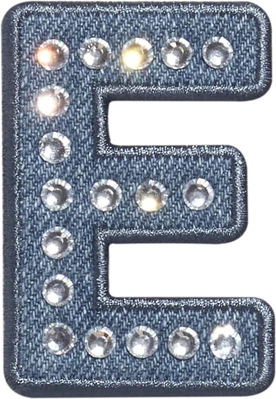 Stoney Clover Lane Denim Rhinestone Letter Patch In