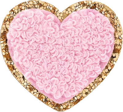 Stoney Clover Lane Flamingo Mini Glitter Varsity Heart Patch