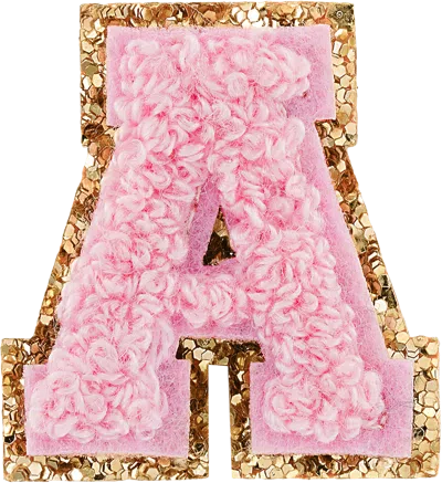 Stoney Clover Lane Flamingo Mini Glitter Varsity Letter Patch