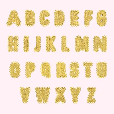 Shop Stoney Clover Lane Gold Scalloped Letter Patch