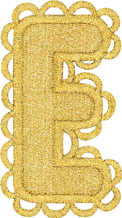 Shop Stoney Clover Lane Gold Scalloped Letter Patch