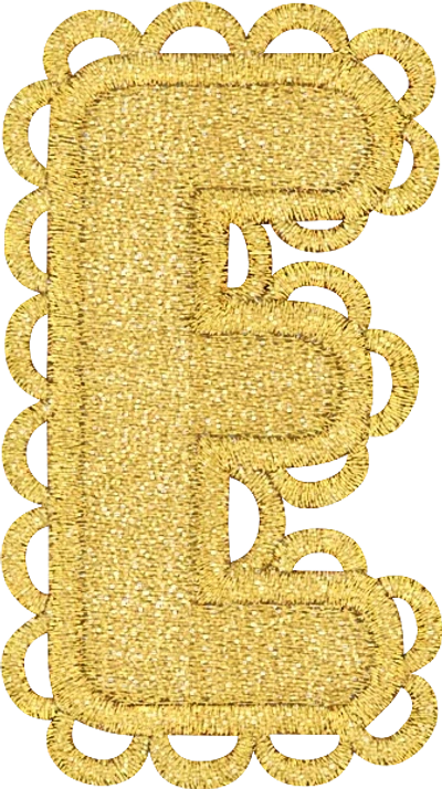 Stoney Clover Lane Gold Scalloped Letter Patch