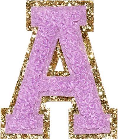 Stoney Clover Lane Grape Glitter Varsity Letter Patch